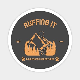 Ruffing It Wilderness Adventures est 1998 Dog Hiking Magnet